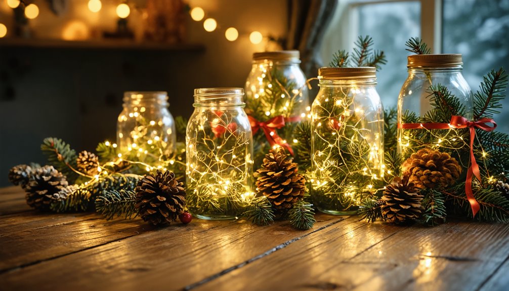 creative illuminated jar decor