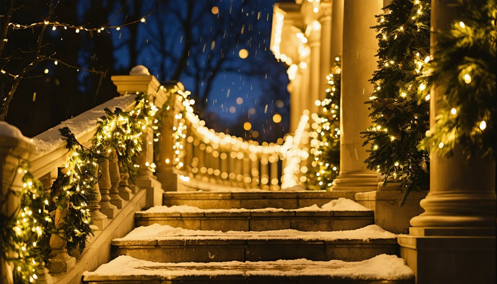 illuminated railings and columns