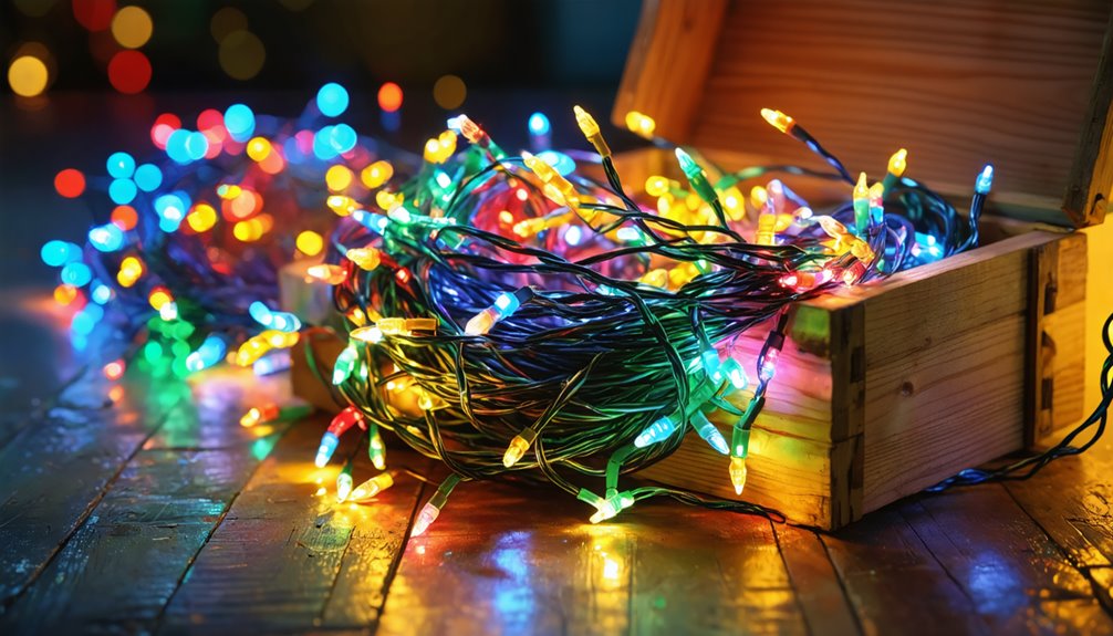 secure lights using velcro